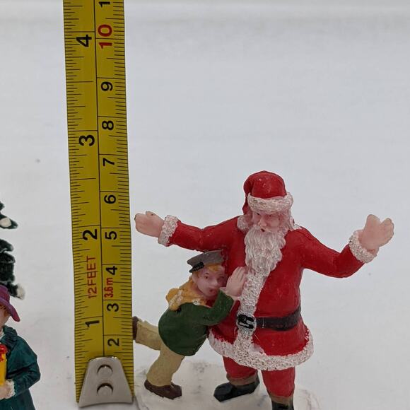 Lemax Christmas Figurines Hugging Santa Claus Tree - Picture 3 of 12